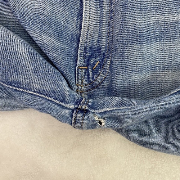 MOTHER The Stunner Zip Ankle Step Fray Exposed Secret Sister Jeans 27 Raw Hem - Picture 12 of 13